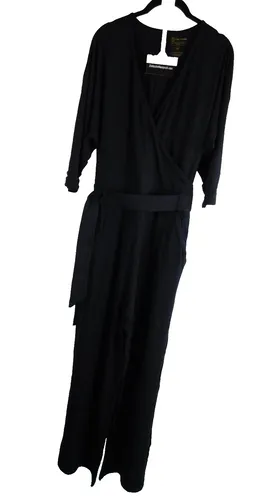 Les Lunes Damen Jumpsuit The Cara abnehmbarer Gürtel schwarz Gr.M