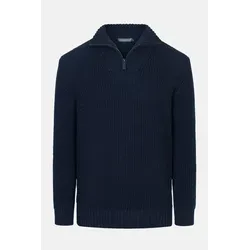 IrelandsEye Troyer Reefer Dunkelblau Herren Pullover - Herren-Pullover aus Merino Schurwolle, in Irland gefertigt. Ideal gegen rauen Wind, mit regulärer Passform und nachhaltiger Produktion gemäß Tierschutz-Richtlinien.