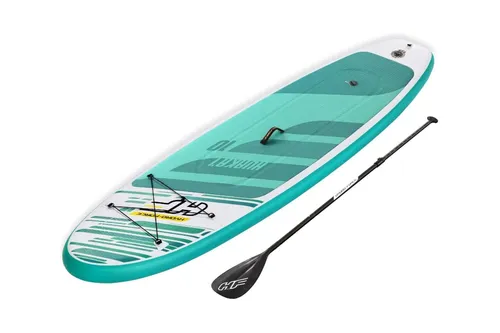 Hydro-Force SUP Double Chamber Allround Board-Set HuaKai mit Paddel - Surfen & Kitesurfen: Extra breites und stabiles SUP-Board-Set mit zwei Luftkammern für Sicherheit, ideal für flache Gewässer und auch für Haustiere. Inklusive Paddel und Rucksack für einfachen Transport.