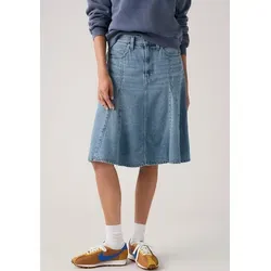 Levi's® Jeansrock GODET KNEE LENGTH SKIRT - Faltenrock in Blau, Größe 28 - Modischer Midirock aus atmungsaktiver Baumwollmischung. Pflegeleicht und ideal für den Alltag. Mit abgerundetem Saum und praktischen Eingrifftaschen.