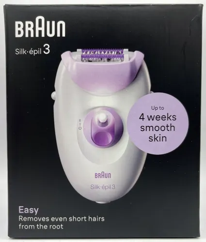 Braun Epilierer SE3-000 - Epilierer für bis zu 1 Monat langanhaltend glatte Haut, mit Massage-Roller für angenehmes Epilieren und kabelloser Nutzung für höchsten Komfort.