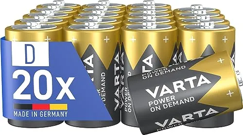 VARTA Batterien D Mono, 20 Stück, Power on Demand, Alkaline, Vorratspack, smart, flexibel, leistungsstark, ideal für Computerzubehör, Smart Home Geräte
