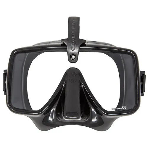 GALILEO HUD Hands-Free Computer Frameless Maske - Schwarze Silikonmaske für Taucher und Schnorchler, bietet ein weites Sichtfeld und hohen Tragekomfort – ideal für unvergessliche Unterwassererlebnisse.