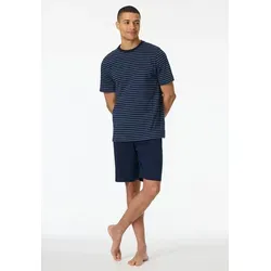 Schiesser Herren Schlafanzug Kurz Rundhals - Nightwear Pyjamaset - Schlafanzüge für Herren, aus weicher Single-Jersey-Qualität für optimalen Tragekomfort und entspannte Nächte.