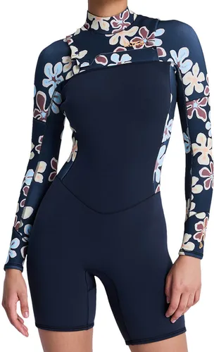 ROXY 2.0 SWELL NATURAL LS CHEST ZIP Shorty 2026 - XS - Kompakter 2 mm Shorty für Wassersport, gefertigt aus 87 % recyceltem Polyester und 13 % recyceltem Elastan. Umweltfreundliche Materialien und hoher Tragekomfort für unbeschwerte Tage am Wasser.