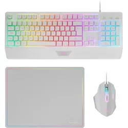 Mars Gaming MCP124 3in1 Gaming Combo mit RGB - Entwickelt für Gamer: Das MCP124 Set enthält eine ergonomische RGB Tastatur, eine präzise RGB Maus mit 3200 DPI und ein rutschfestes Nanotextil-Mauspad. Kompatibel mit allen gängigen Plattformen.