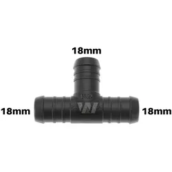 WamSter® T Schlauchverbinder Pipe Connector 18mm Durchmesser