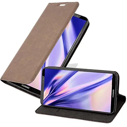 Cadorabo Hülle kompatibel mit Huawei Mate 10 PRO aus Premium Kunst Leder Flip Klappbare Stoßfeste Magnetische [Standfunktion] [Kartenfächern] Cover Hülle für Huawei Mate 10 PRO Tasche in Braun