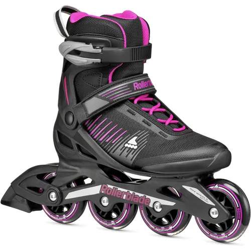 ROLLERBLADE ZETRABLADE Inline-Skates Damen Größe 39 - Freizeitskates für Damen in black-cyclamen pink; bieten optimalen Halt und Komfort; robuste Schale und niedriger Schwerpunkt für einfaches Lernen und Stabilität beim Skaten.