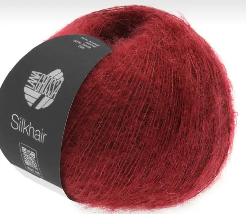   Silkhair Lana Grossa 25g Fb.113 bordeaux Kid Mohair Seide kg/356€
