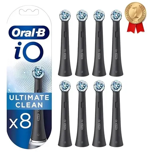 Oral-B iO Aufsteckbürsten - Ultimative Reinigung, 8 Stück in briefkastenfähiger Verpackung, entfernt bis zu 100% Plaque ab dem ersten Tag