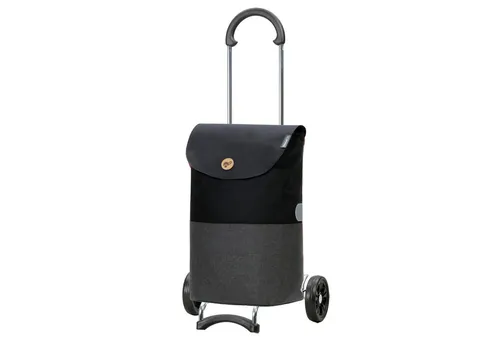 Andersen Einkaufstrolley Exklusiv Scala Shopper Ebba schwarz - Einkaufstrolley mit 36L Volumen, belastbar bis 40kg, wasserabweisend und mit leicht abnehmbaren Rädern für mehr Flexibilität.