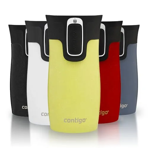 ContiGo! West Loop Mini Thermobecher 300 ml - Limelight - Gelb - Thermobehälter mit 100% Auslaufsicherheit, hält Getränke bis zu 4 Stunden warm und 14 Stunden kalt. Perfekt für unterwegs, passt in jede Tasche und ist spülmaschinenfest.