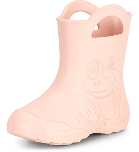 Ladeheid EVA Regenstiefel für Kinder LA-CA-01 - Babyschuhe in Puderrosa, federleicht aus 100% EVA, ideal für nasse Tage und in vielen Farben erhältlich.