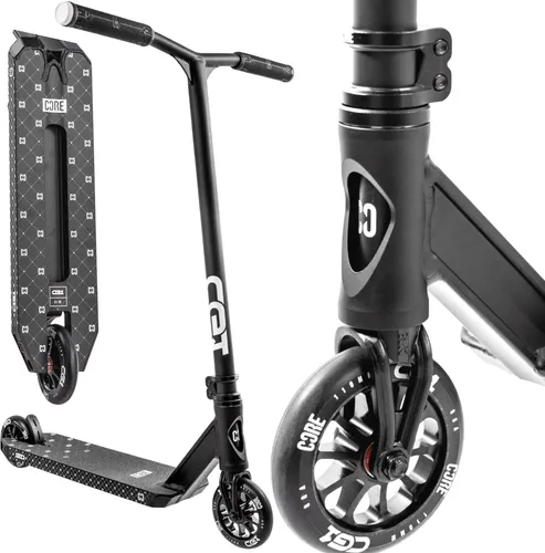 CORE CG1 Stunt-Scooter Park 81cm - Schwarz/Türkis - Leichter und stabiler Stunt-Scooter für Einsteiger und Fortgeschrittene, ideal für Tricks im Skatepark. Robuste Materialien und optimale Kontrolle sorgen für ein sicheres Fahrgefühl.