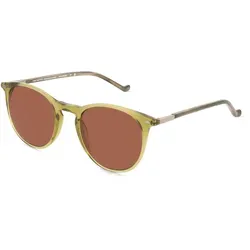 Hackett 929 Herren-Sonnenbrille - Stilvolle Rund-Sonnenbrille mit grünem Acetat-Gestell - Sonnenbrillen | Hochwertige Acetat-Fassung in elegantem Grün und braune Gläser für optimalen UV-Schutz und zeitlosen Stil.