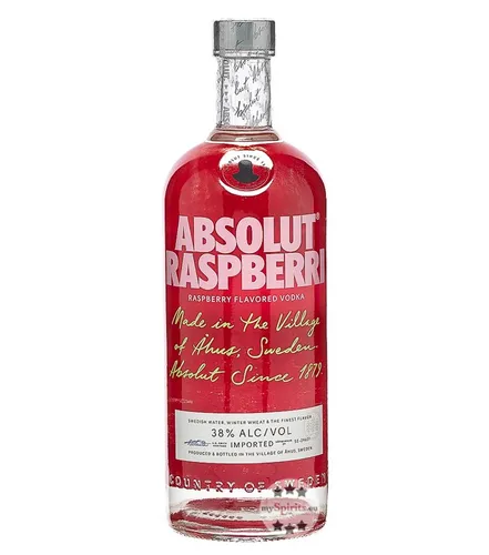 Absolut Raspberri Himbeer-Vodka 1,0 L - Fruchtiger Himbeer-Vodka mit intensiven Aromen, ideal für Cocktails oder pur. Genießen Sie Absolut Raspberri in der 1,0 L Flasche – jetzt online bei mySpirits bestellen!