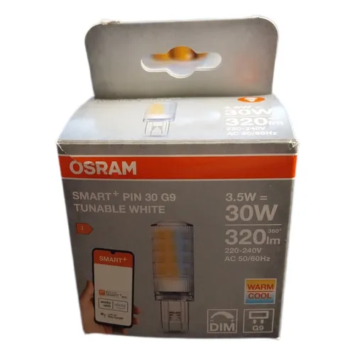 Osram SMART+ WiFi SPECIAL PIN CL 30 LED-Lampe G9 - Energiesparlampe mit 3,5W und 320lm, dimmbar und regulierbares Weißlicht von 2700K bis 6500K, ideal für smarte Steuerung per App oder Sprachassistent.