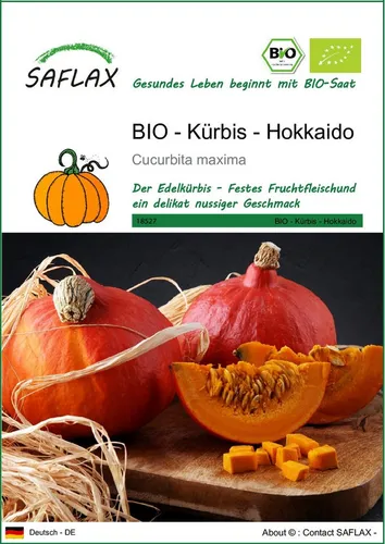 SAFLAX Gemüsesamen SAFLAX - Samen - BIO - Kürbis - Hokkaido