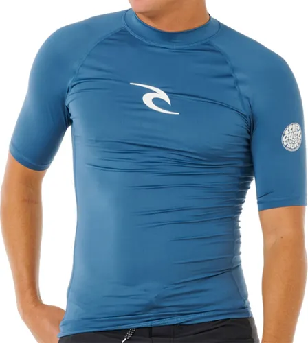 RIP CURL WAVES PERFORMANCE SS Lycra 2026 bluefin - XS - Stylisches UV-Shirt für Wellenreiten und Wassersport. Mit UPF 50+ Sonnenschutz, kurzer Ärmel und hoher Bewegungsfreiheit. Ideal für lange Sessions in der Sonne und Outdoor-Abenteuer.