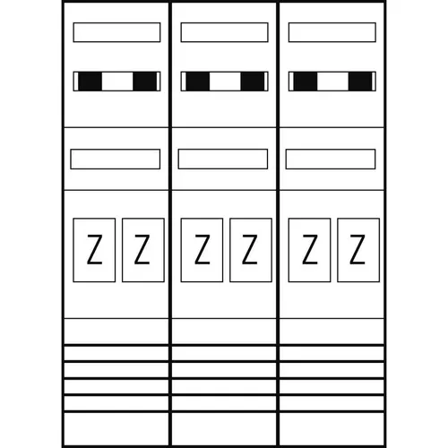 ABN EZ37260 Zählerplatz eHZ, 6Z, sperrbar, 5-polig - Sonstige Elektroinstallationsartikel, ideal für sichere Stromverteilung mit sperrbarem Hauptschalter und 6 eHZ-Kassetten für zuverlässige Messung.