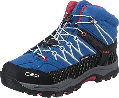 CMP Unisex Kinder Kids Rigel Mid Trekking Shoes Wp Trekking und Wanderschuhe, Cobalto Stone Fire, 29 EU