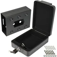 HMF 3072 Dokumentenkassette - Geldkassette mit Zylinderschloss, anschraubbar und ideal für sichere Aufbewahrung von Dokumenten im DIN A6-Format während Reisen im Auto, Wohnmobil oder Boot.