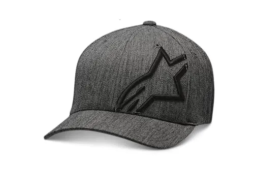 Alpinestars Herren Hat/Beanie Corp Shift 2 Flexfit Cap, Grau (Dark Heather Gray/Black), S-M EU - Mützen für stilbewusste Männer, mit flexiblem Stretch-Twill für perfekten Sitz und coolem 3D-Logo, ideal für sportliche Outdoor- und Freizeitaktivitäten.