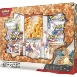 Pokemon Glurak ex Premium Kollektion - Sammelkarte - Sammelkarten mit 6 Pokemon Booster Packs, ideal für Sammler und Fans ab 6 Jahren. Perfekt für spannende Spiele und Tauschaktionen!