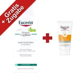 Eucerin Dermocapillaire Anti-Schuppen Gel Shampoo - Spezial-Shampoo für fettige Kopfhaut und Schuppen, mit Triple Komplex Wirkstoffkombination zur nachhaltigen Schuppenreduktion und Beruhigung der Kopfhaut.