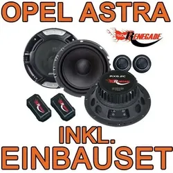 Renegade RX 6.2c - 16,5cm Komponenten-System für Opel Astra J - Car-HiFi-Lautsprecher mit 100 Watt RMS für beeindruckenden Sound, inklusive Einbauzubehör für einfache Installation und 20 mm Neodym-Hochtöner für klare Höhen.