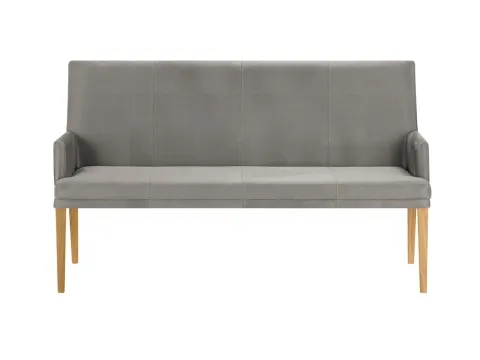 Niehoff Colorado Komfortbank Wildeiche, Microfaser Atlantis grau – 180cm - Elegante Komfortbank aus Wildeiche mit grauer Microfaserpolsterung für ein stilvolles Ambiente in Ihrer Küche. Breite ca. 180cm, ideal für gesellige Runden und gemütliche Stunden.