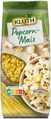 KLUTH Knabberei, Kluth Popcorn Mais 500g beste Qualität für knusprigen Genuss