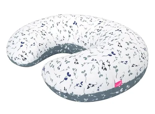 Motherhood Stillkissen ergonomisch, Öko-Tex Standard 100, Zweige blau - Hochwertiges Stillkissen für Mamas und Babys. Ergonomisches Design mit geprüfter Qualität unterstützt die richtige Positionierung und ist pflegeleicht. Ideal für eine entspannte Stillzeit und zur Stärkung der Rückenmuskulatur.