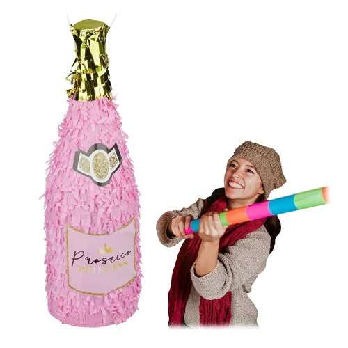 Pinata geburtstag rosa 80 g Champagner Pinata Geburtstags Pinata 51 cm rosa-gold