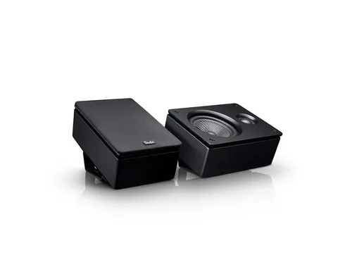 Teufel Reflekt Dolby-Atmos-Lautsprecher - Dolby-Atmos-Lautsprecher für flexibles Heimkino, horizontal oder vertikal montierbar, mit hochwertiger Matt-Schwarz-Lackierung und drehbarem Wandhalter.