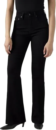Levi's Damen Jeans 726 High Rise Flare Schwarz (29/32) - Die 726 High Rise Flare Jeans bietet eine schmeichelhafte Passform mit ausgestelltem Beinabschluss. Hergestellt aus superweichem Stretch-Denim, sorgt sie für Bewegungsfreiheit und Farbtreue bis zu 20 Wäschen.