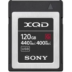 Sony QDG120F-R XQD-Speicherkarte 120 GB - Speicherkarten für 4K-Videos, mit 440 MB/s Lesegeschwindigkeit und extrem robust: wasserfest, temperaturbeständig und stoßfest.