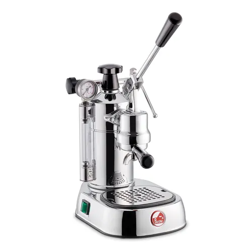 LA PAVONI Kaffeemaschine Espresso Professional Lusso - Schwarz, 1,6 l Wassertank, manuelle Druckerzeugung für perfekten Espresso und cremigen Cappuccino