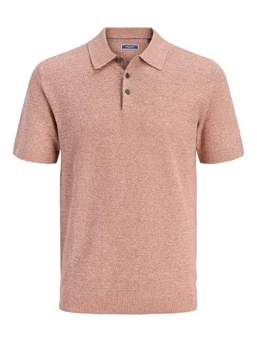 JACK & JONES Herren gestricktes Poloshirt Bluriley Knit Polo - Klassisches Herren Poloshirt aus feinem Baumwollmaterial mit sportlich-elegantem Look. Der Polokragen und die Rippbündchen sorgen für optimalen Sitz. Vielseitig kombinierbar für Freizeit oder Büro.