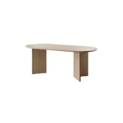 Selsey Ovaler Esstisch OVO Lindberg Eiche 90 x 204 cm - Esszimmertisch in ovaler Form mit eleganten abgerundeten Kanten und schützenden Füßen, ideal für stilvolle Essbereiche und gemütliche Zusammenkünfte.