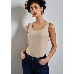 STREET ONE Tanktop Style Anni Sommer-Top mit Stretch beige 42 EU