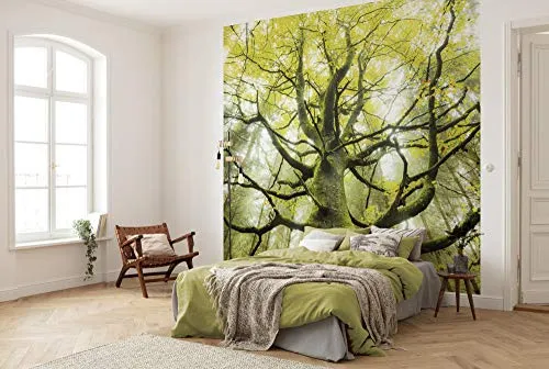 Komar Vlies Fototapete DER TRAUMBAUM | XXL Naturtapete für Wohnzimmer & Schlafzimmer - Tapete in Größe 300 x 280 cm mit mystischem Baumdesign, ideal für eine traumhafte Wandgestaltung. Made in Germany, umweltfreundlich und leicht zu montieren.