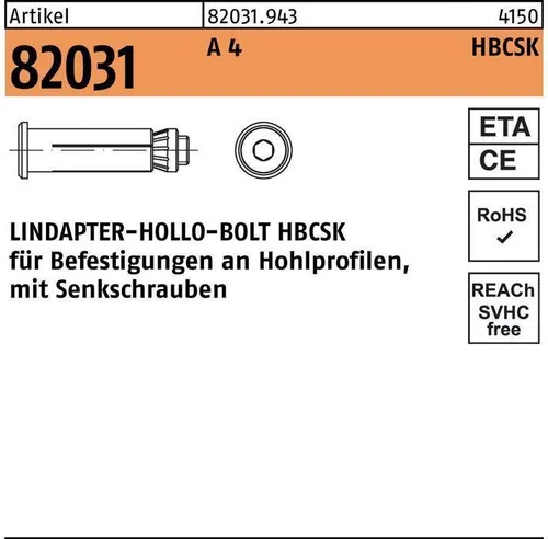 Lindapter Hollo-Bolt A 4 HBSTCSK 12-Größe 1 S - Schrauben für sichere Verbindungen, ideal für Stahlkonstruktionen, einfach zu installieren und extrem robust.