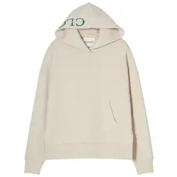CLOSED Logo Hoodie - Oversized Beige S - Bequemer Oversized Hoodie aus 100% Bio-Baumwolle, perfekt für lässige Outfits und umweltbewusste Mode.