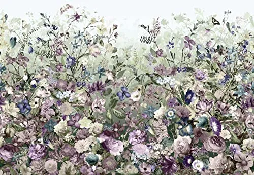 Komar Vlies Fototapete BOTANICA - Blumenmotiv für stilvolle Wandgestaltung - Wand Dekoration in Größe 368 x 248 cm, aus hochwertigem, umweltfreundlichem Vlies, mit brillanten Farben und einfacher Montage für ein romantisches Ambiente im Schlafzimmer oder Wohnzimmer.