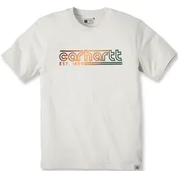 Carhartt S/S Logo Graphic T-Shirt 106538 - oat milk - M - Herren-Shirt im RELAXED FIT mit stylischem Carhartt Logoprint, leicht und bequem aus 60% Baumwolle, ideal für lässige Outfits oder den Alltag.