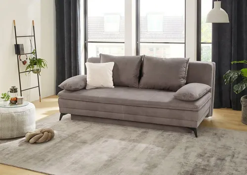 Jockenhöfer Gruppe Schlafsofa Laurin, B: 202 cm, Liegefl. 158x200 cm, Dauerschläfer, mit Bettfunktion, Bettkasten, Kaltschaumtopper &1 Zierkissen