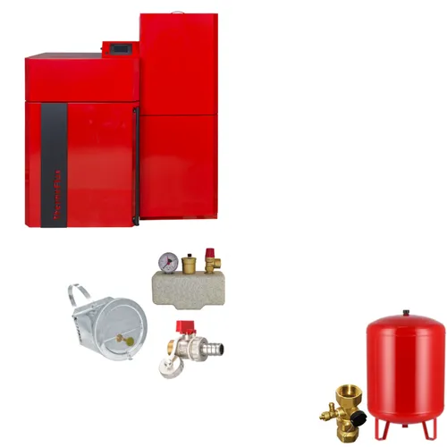 ThermoFlux Pelletkessel PellFlux Lambda 24 kW Komplettset - Pelletheizung Komplettset für den einfachen Austausch Ihres alten Kessels, ideal für umweltbewusste Heizlösungen.