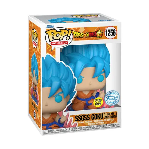 Funko Pop! Dragon Ball Super - SSGSS Goku (GITD) #1256 - Sammelfigur: Leuchtende Goku-Figur im SSGSS-Design, perfekt für Dragon Ball-Fans und Sammler!